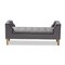 Baxton Studio Perret Gray Linen Upholstered Oak Brown Finished Wood Bench 153-9381 - alternate 5